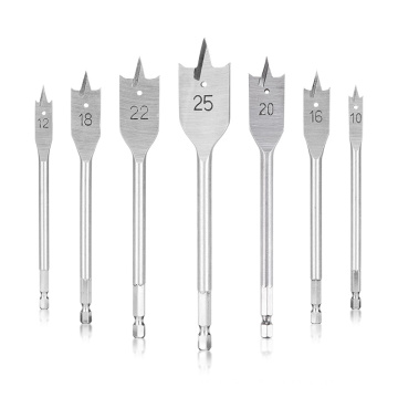 Plating sharp tip wood flat spade drill bits